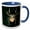 Blue/White, variant on 3drose, Red-legged Orb-web Spider. North Coast, Kwazulu-natal, South Africa., 11oz Two-tone Blue Mug