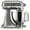 Medallion Silver, variant on KitchenAid Artisan Series Tilt Head 5 qt Stand Mixer, Passion Red with Flat Beater, Dough Hook, Whip