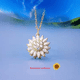 thumbnail image 2 of Collar giratorio Super Flash Sunflower con microincrustaciones de circonio y diseño de nicho con transferencia de tono agitado, 2 of 6