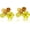 yellow, variant on Leander Purple Flower Stud Earrings for Women, Crystal Mosaic Floral Statement Earrings Hypoallergenic Cute Everyday Jewelry Gift for Birthday Anniversary