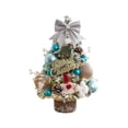 thumbnail image 1 of Árbol de Navidad artificial de mesa, árbol de Navidad de 45 cm, con mini decoración de árbol de Navidad de escritorio LED, para decoración de mesa y dormitorio Azul, 1 of 8