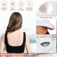 thumbnail image 1 of Jumpingount Sujetador sin costuras de nailon, absorbente de golpes y de amplia aplicación, 2 uds., para cada mujer activa Ropa interior Negro3XL+Blanco3XL, 1 of 6