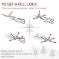 thumbnail image 2 of Resenkos 6ft Slim Artificial Pencil Christmas Tree with Realistic Branches & Warm White LED Lights, White, 2 of 7