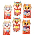 thumbnail image 2 of Bolsa roja tridimensional Fankiway de 6 piezas para el Festival de Primavera, sobres rojos de Año Nuevo chino, Año del Dragón 2024, Festival de Primavera, Año Nuevo significativo, para el Año Nuevo, 2 of 8
