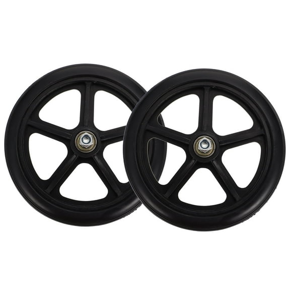 Hytrove 2Pcs Round Alloy Wheelchair Caster Wheels for Home Use 7 Inch