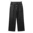 thumbnail image 6 of BRELIL Women's High Waisted Wide Leg Flowy Jeans with Pockets Casual Loose Streetwear Long Pants Travel Summer Fall Outfits, Black L, 6 of 6