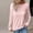Pink, variant on Miluxas Womens Long Sleeve Blouse Eyelet Tops Dressy V Neck Shirts Tunic Tops White 10(XL)
