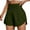 Green, variant on Hpapadks Dress Shorts for Women Trendy Elastic Waist Yoga Sports Mid-Length Shorts for Women Army Green L