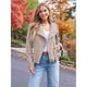 thumbnail image 5 of Chaquetas de Piel Sintética para Mujer, Estilo Ante, Ideales para Otoño e Invierno. Abrigo Corto Abierto por Delante. Albaricoque XXL, 5 of 8