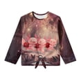 thumbnail image 5 of Xixirimido Axolotl Forest Print Girls Long Sleeve Shirts Casual T-shirt Loose Fit Tunic Tops Crewneck Blouse Tees for Fall Winter, Size 5-6, 5 of 7