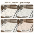 thumbnail image 7 of ODIKA 5'x7' Gray Cream Lattice Geometric Washable Area Rug Contemporary Interlocking Diamond Trellis Bohemian for Small Living Room, Bedroom, Easy Care, Non-Shedding, Pet Friendly, 7 of 7