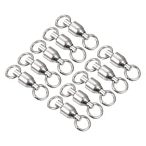 Ball Bearing Swivel, 10Pcs 209lb Carbon Steel Rolling Fishing Tackle, Silver