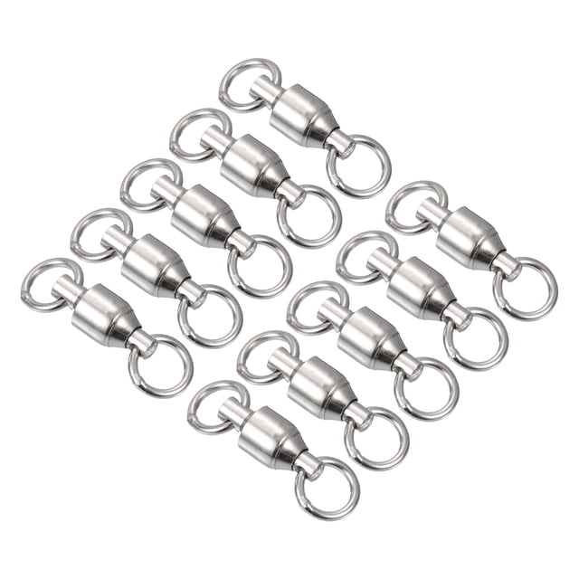Girador de Rodamiento de Bolas, 10Pcs 209lb Acero al Carbono para Pesca, Plata