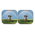 thumbnail image 4 of Picia Elephant Dog Sitting Under The Rainbow 2 Piece Car Windshield Sun Shade Foldable | Foldable Sun Shield for Front Window Blocks UV Rays and Keeps Your Vehicle Cool-Medium, 4 of 7