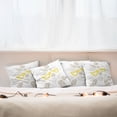 thumbnail image 3 of Ambesonne Abstract Throw Pillow Cover 4 Pack, Art Deco Birds Leaves, 24", Warm Taupe Yellow White, 3 of 6