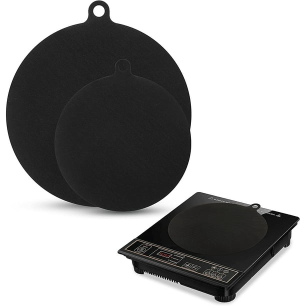 Larsic Induction Cooktop Mats 2 Piece Fiberglass Silicone Stove Top Protector and