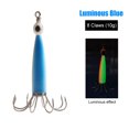 thumbnail image 3 of Squid Jig Señuelo de pesca Gancho Pulpo Cebo duro artificial (8 garras luminosas) Azul Sywqhk Para Estrenar, 3 of 6