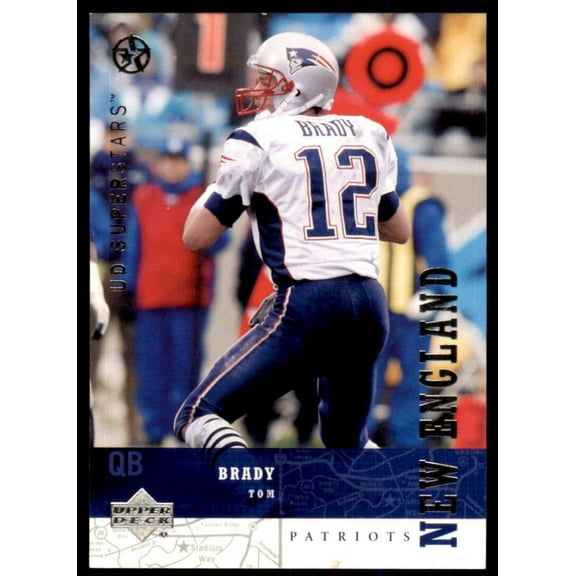 Tom Brady Card 2002 UD Superstars #38