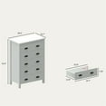 thumbnail image 2 of Vastcury Modern Vertical 5 Drawer White Dresser for Bedroom, Tall Chest of Drawers for Closet, Living Room, off White, 2 of 7