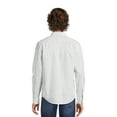 thumbnail image 3 of George Men's & Big Men's Long Sleeve Poplin Button-Up Shirt, Sizes S-3XL, 3 of 5