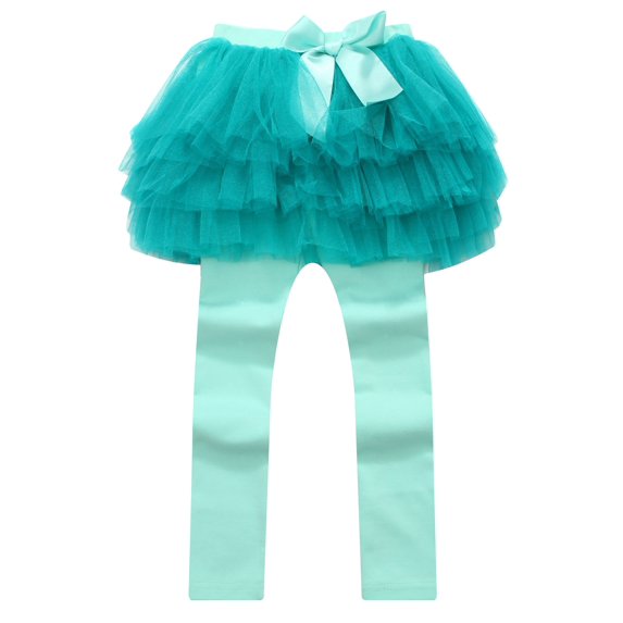 Richie House Girls' Leggings with Mesh Fabric Flared skirt RH1184