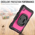 thumbnail image 4 of Case for Samsung Galaxy Tab A11 2025/Tab A9 2023 8.7 inch, 360 Rotating Stand Handle Pencil Holder Shoulder Strap Heavy Duty Shockproof Cover, Rose PC, 4 of 7