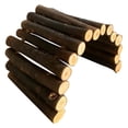 thumbnail image 1 of Puente para hámster, escalera para ratas, juguete de madera natural para jaulas de animales pequeños, escalera de madera, escondite natural para cobayas, casa para animales pequeños, 1 of 8