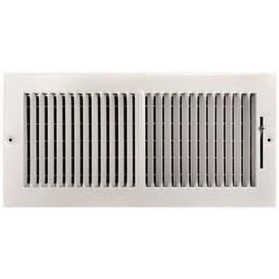 TruAire 102M 14X06 14 in. x 6 in. 2-Way Steel Wall/Ceiling Register , White