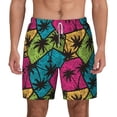 thumbnail image 2 of Goofa Hawaii Palms Printed Men's Swim Trunks Board Shorts Quick Dry Mens Swimming Trunks with Compression Liner,Breathable Fit Hawaii Beach Shorts-Small, 2 of 9