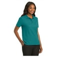 thumbnail image 4 of Port Authority Women's Short Sleeve Silk Touch Classic Polo Shirt Teal Green 3X-Large, 4 of 4