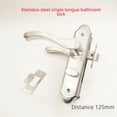 thumbnail image 4 of Cerradura de manija de baño de acero inoxidable, cerradura de puerta de inodoro, cerradura de puerta de inodoro de una sola lengüeta sin llave, cerradura de puerta de aleación de titanio y magnesio, 4 of 5