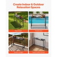 thumbnail image 6 of Outdoor Bar Table,47x15 in Patio Bar Table,Waterproof Top&Sturdy Metal Frame,Rectangle Counter Height Dining Tables,Outdoor Furniture for Balcony,Yard,Hot Tub,Poolside,Indoor, 6 of 12
