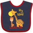 thumbnail image 3 of Inktastic My Mimi Loves Me Giraffe Boys or Girls Baby Bib, 3 of 4