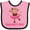 Pink and Black, variant on Inktastic Gammy's Girl monkey Girls Baby Bib