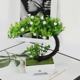 thumbnail image 4 of Árbol Bonsaí Artificial Con Maceta Hogar Y Oficina flores blancas Belug,  Blanco, 4 of 4
