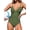 Green, variant on One Piece Swimsuits for Women Tummy Control Bathing Suit Ruched Sexy V Neck Black Slimming Swimwear