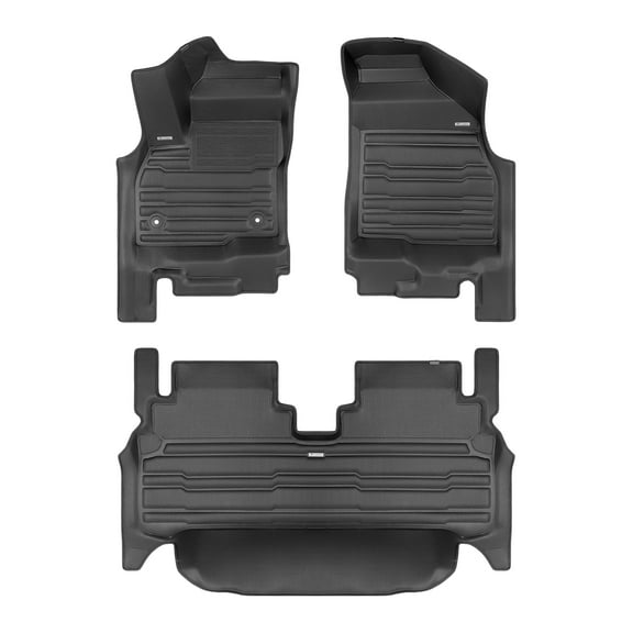 TuxMat - For Chevrolet Bolt EUV 2022-2023 Models - Custom Car Mats - Maximum Coverage, All Weather, Laser Measured - This Full Set Includes 1st and 2nd Rows