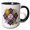 Black/White, variant on 3drose, Proud New Yorker Woman Mandala Art. Colorful Patriotic Gift for Her, 11oz Two-tone Black Mug