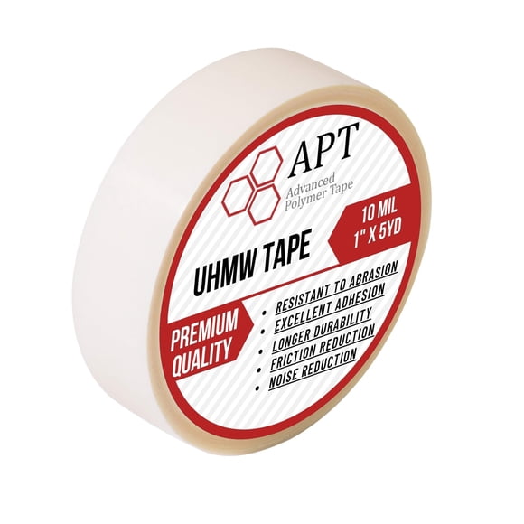 APT Ruban UHMW 0,012 Pouces Épais à Faible Friction, Extra Durable, Polyéthylène Ultra-Haute Masse Moléculaire, Protection de Surface, Réduction de Bruit. Idéal pour les Rails
