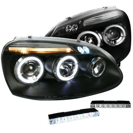 - Spec-D Tuning 2006-2008 Volkswagen Golf Black Dual Halo Projector Headlight W/ Bumper Led Fog Lamp (Left + Right) 2006 2007 2008