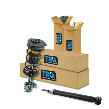 TRQ Front and Rear Complete Strut Assembly & Shock Absorber Kit Complete Strut & Coil Spring Assembly Fits Select 2007-2012 Nissan Versa