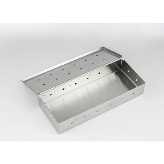 BBQ Dragon Heavy Duty Stainless Steel Smoker Box with Wood Chips, Hickory or Mesquite smoked barbecue - Charcoal & Gas Barbecue Meat Smoking with Hinged Lid, Grilling Accessories & Charcoal Grills
