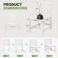 thumbnail image 3 of SERWALL HDPE Outdoor Dining Chairs Set of 2, All Weather Patio Chairs for Deck, Lawn or Garden, White, 3 of 6
