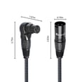 thumbnail image 2 of Cable XLR Divinal XLR hembra en ángulo recto a XLR macho recto, 2 of 8
