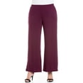 thumbnail image 4 of Plus Size Elastic Waist Flared Leg Palazzo Pants, 4 of 11