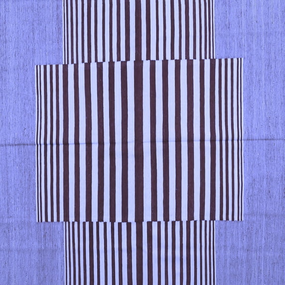 Ahgly Company Indoor Square Abstract Blue Contemporary Area Rugs, 3' Square