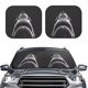 thumbnail image 2 of Fotbe Black And White Shark Juego de 2 Piezas de Parasoles para Parabrisas | Bloqueador Solar para Auto | Accesorios Plegables para Protección Solar Interior-Medium, 2 of 6
