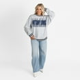 thumbnail image 3 of Women's Gameday Couture Gray Penn State Nittany Lions Oversized Showdown Ringer Stripe Sweatshirt, 3 of 6
