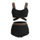 thumbnail image 5 of Trajes de baño para mujer, conjunto de traje de baño camisola sin espalda de color sólido informal y de moda para mujer, trajes de baño para mujer, trajes de baño para mujer, traje de baño para mujer,, 5 of 6