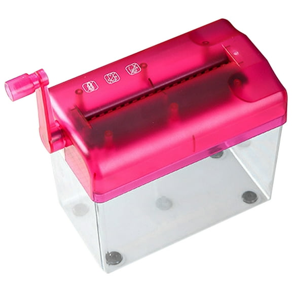 Tineasur Convenient Red Manual Shredder Plastic Metal for Home Office Documents